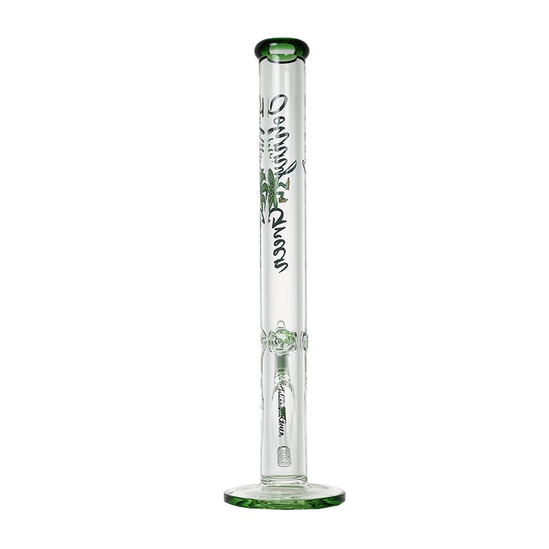 Johnny Green Thick Straight Tube Bong With Grid Perc in 9mm
