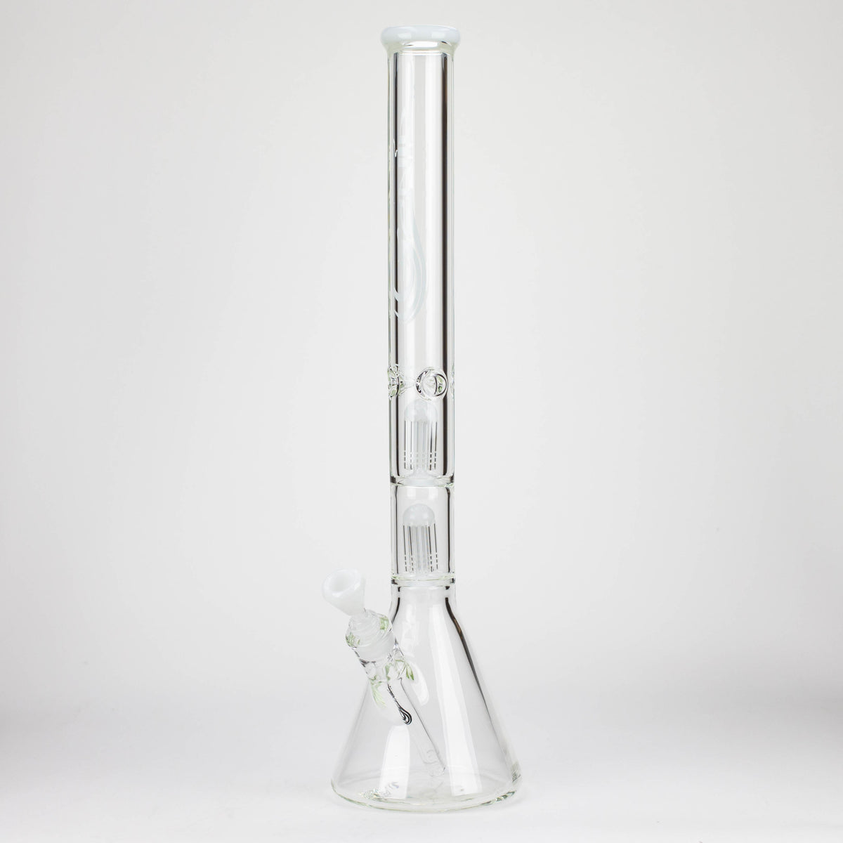 GENIE | 24" Dual 6 Arms Perc Big Clear Glass Beaker Bong