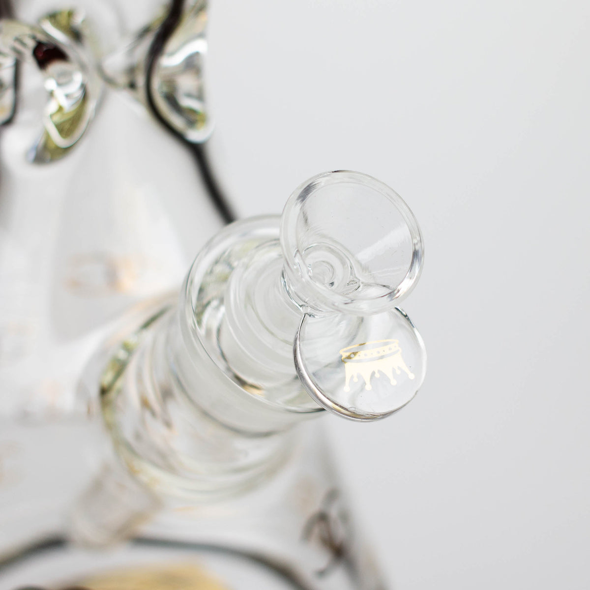 Golden Crown  18 Inch Beaker Bong with 24K Gold Emblem Bowl Piece