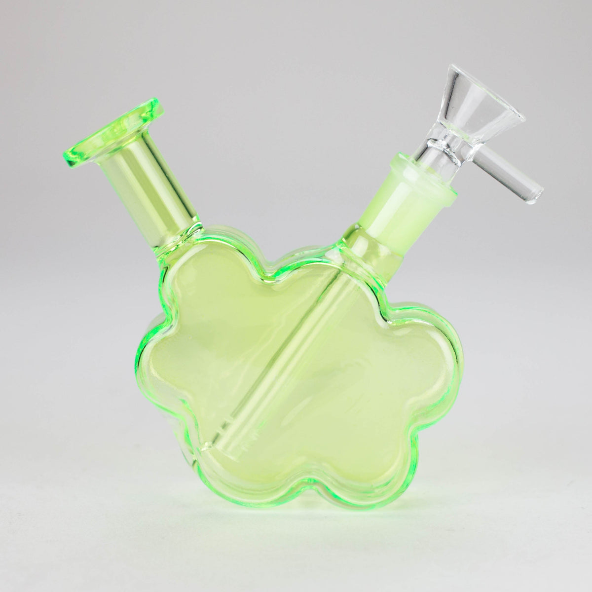 4 Inch Green Cloud Glass Bong