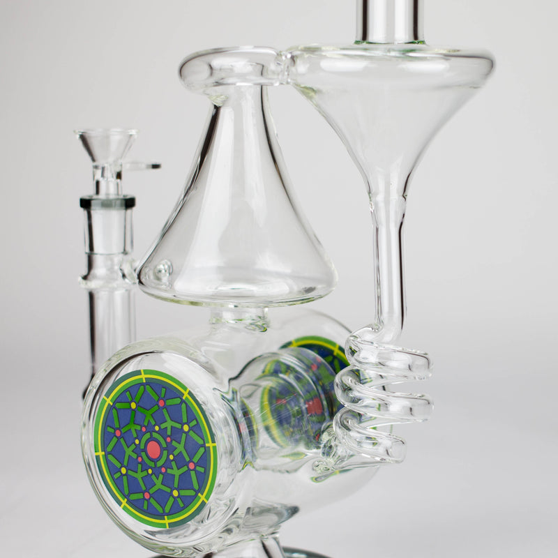 Glass Body Of The 14.5" Sacred Geometry Recycler Bong