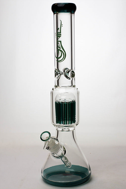 17" Teal Beaker Bong With 10-Arm Tree Perc from GENIE Glass