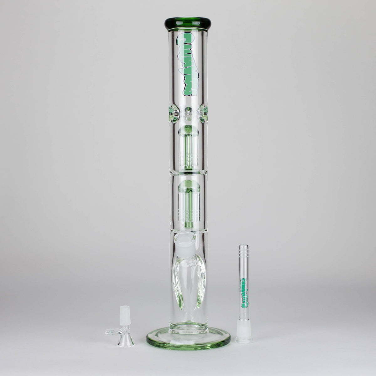 Double Tree Perc Glass Bong from Ganjavibes