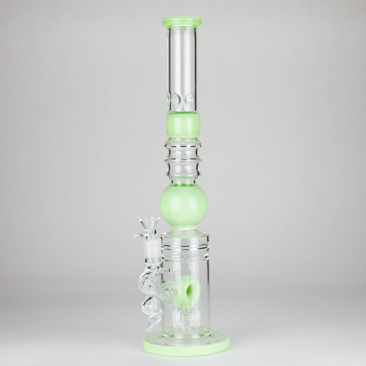 Big Showerhead Perc Water Bong in Light Green