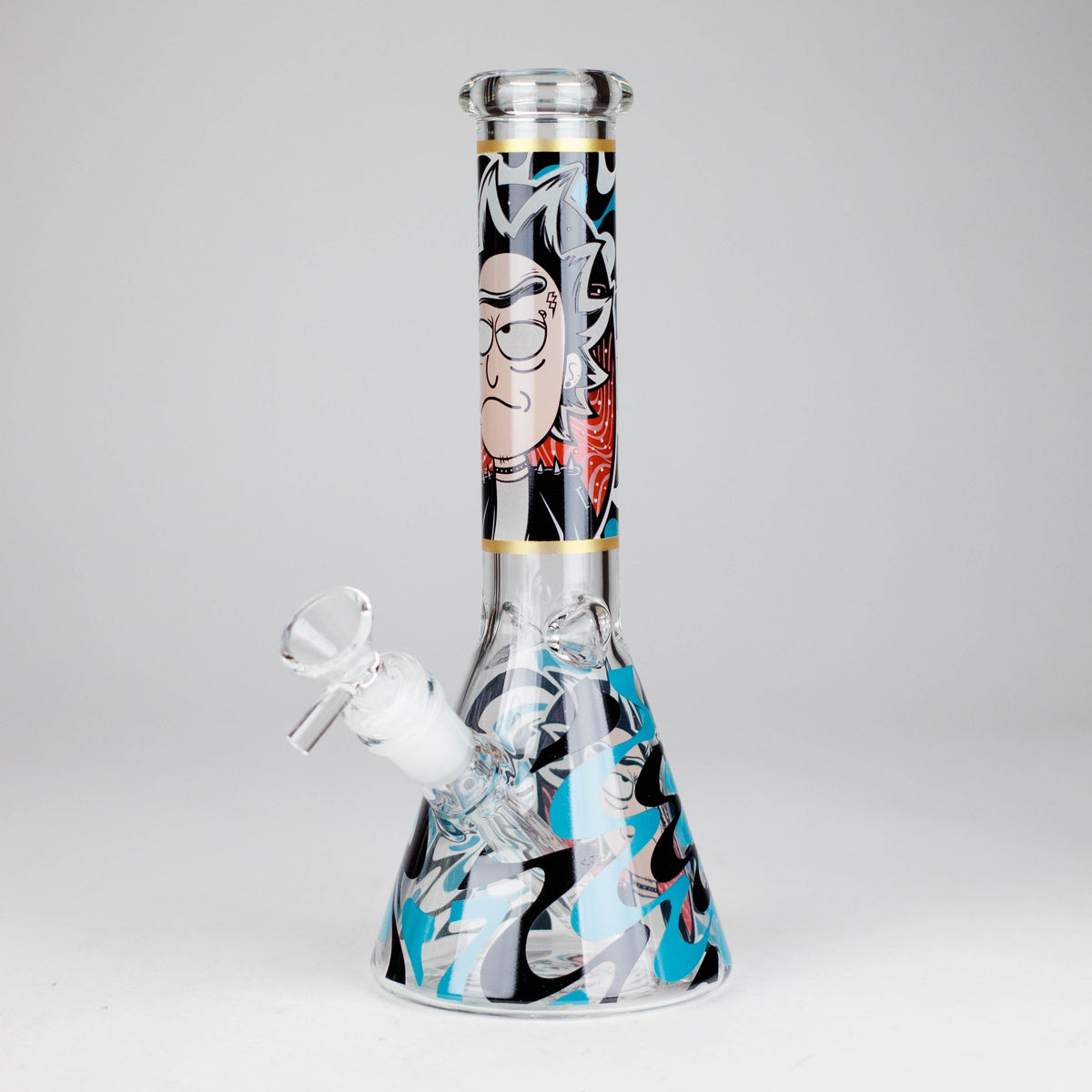 Blue Rick And Morty Glass Beaker Bong Online