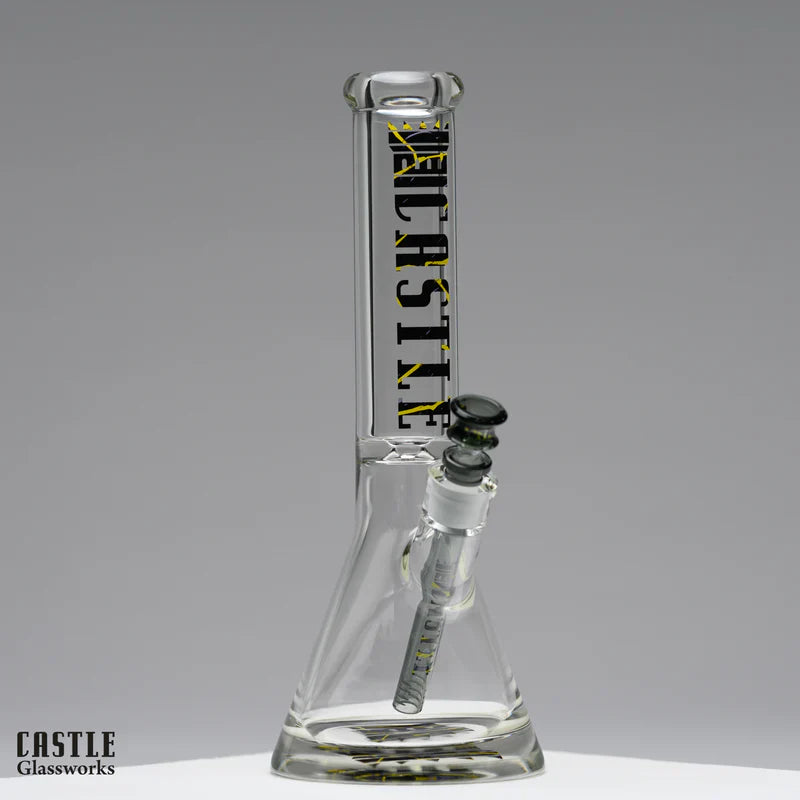 Castle Glassworks 14 Inch Bolt Beaker Bong