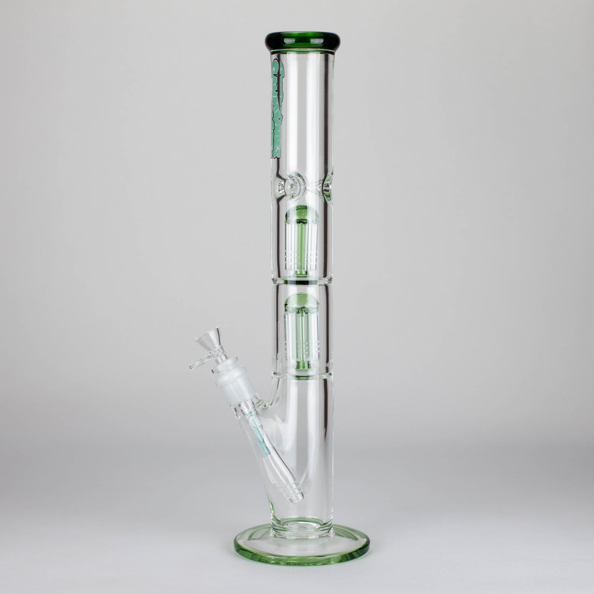 Ganjavibes Double Tree Perc Glass Bong in 17 inches
