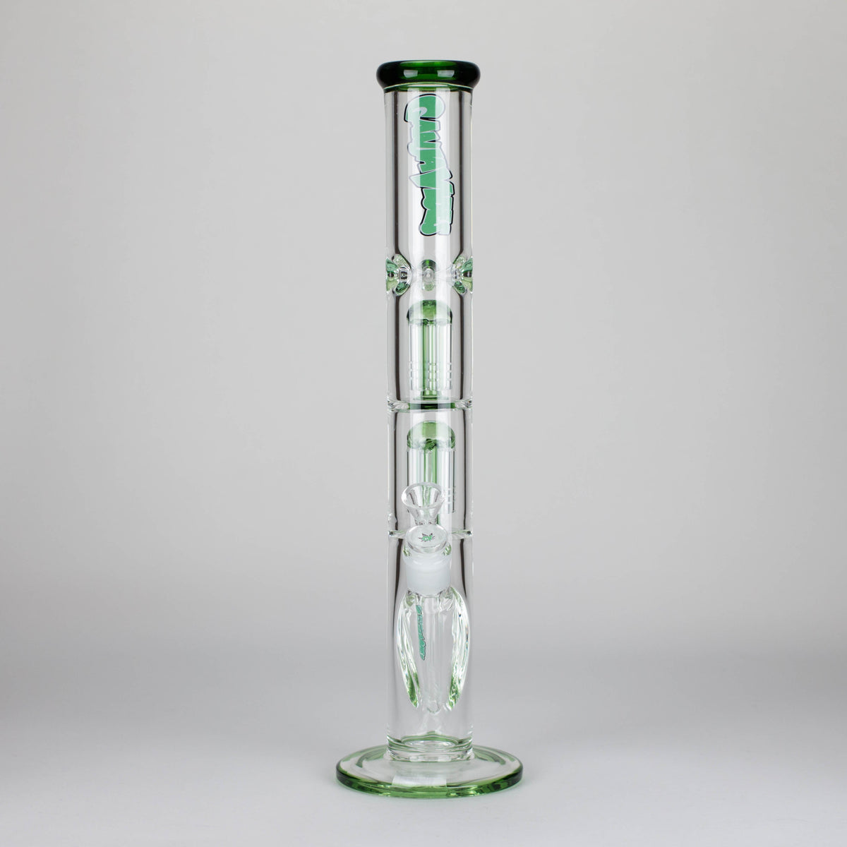 Ganjavibes 17 inch Big Double Tree Perc Glass Bong