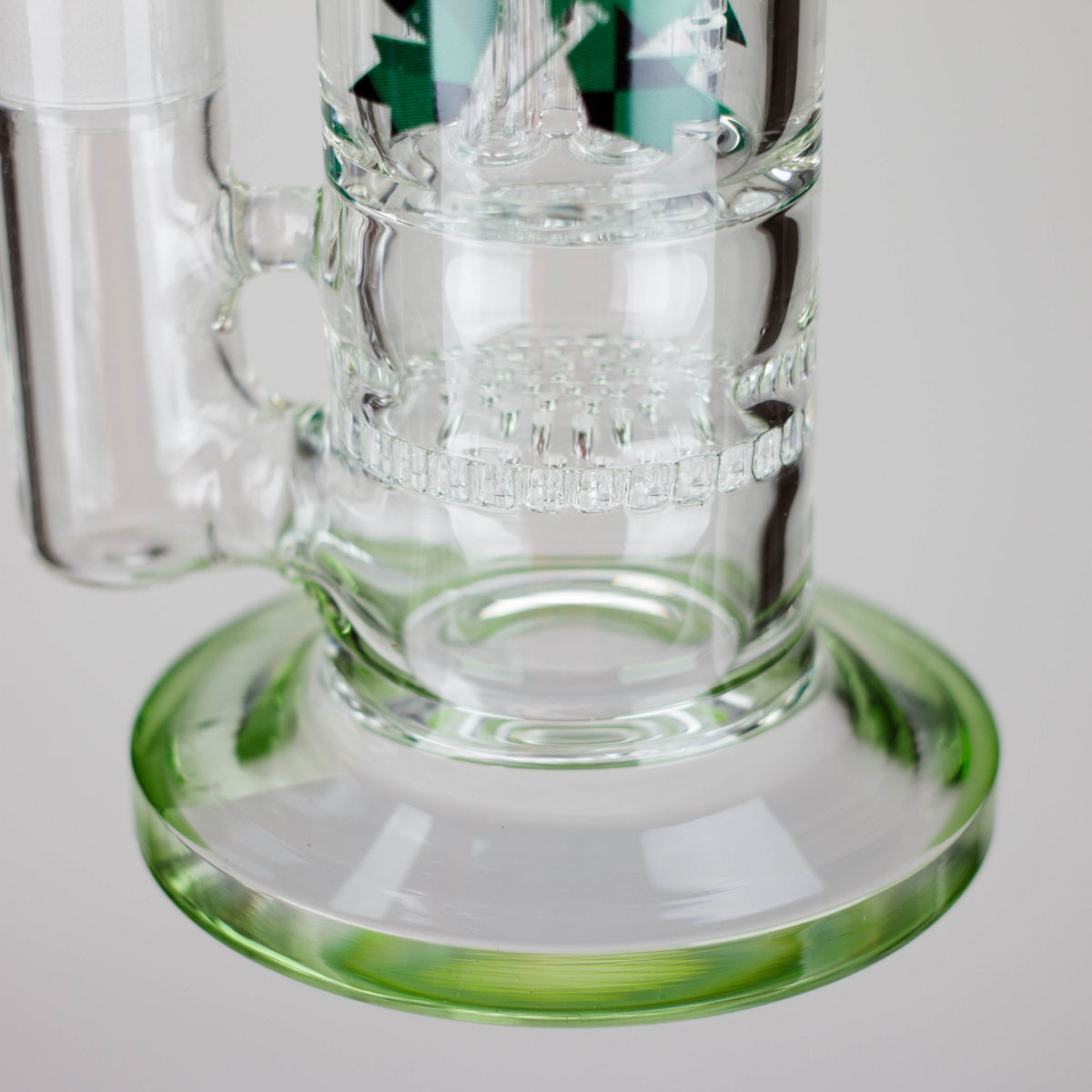Base of the Maple Glass Dual Honeycomb & Tree Perc Bong