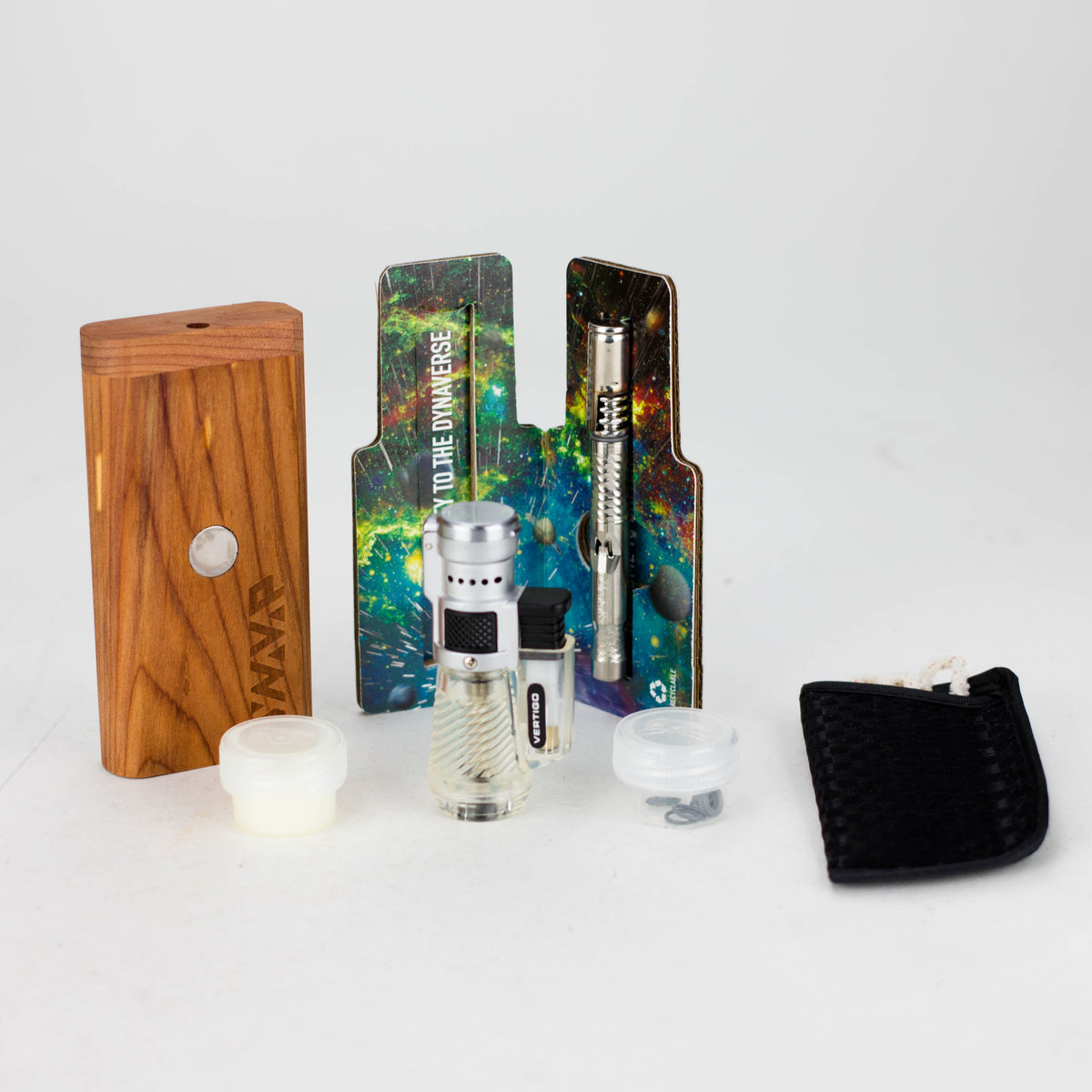 DYNAVAP Turtle Shell Herb Vaporizer Kit with herb vape and cedar dugout