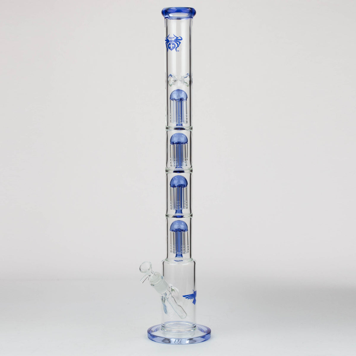 Xtreme 26 inch Quad-Percolator Blue Straight Tube Bong