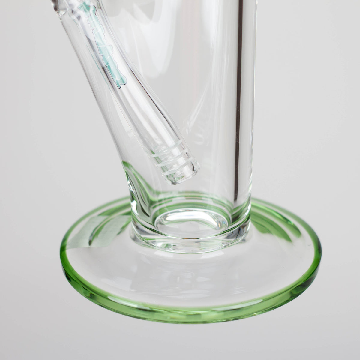Base of the Ganjavibes 17 inch Double Tree Perc Glass Bong