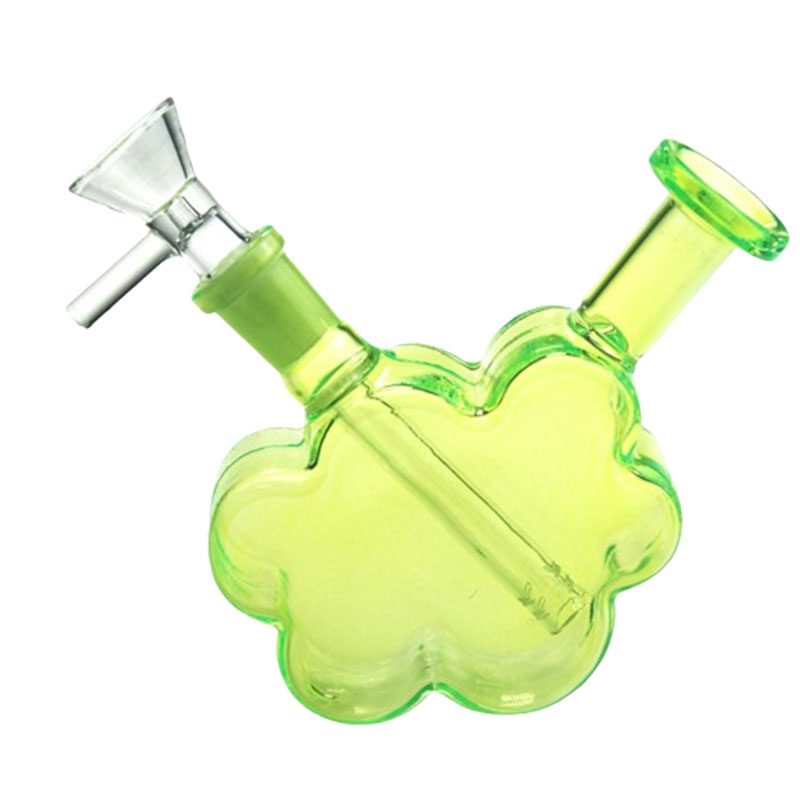 Green Cloud Glass Bong in 4 Inches