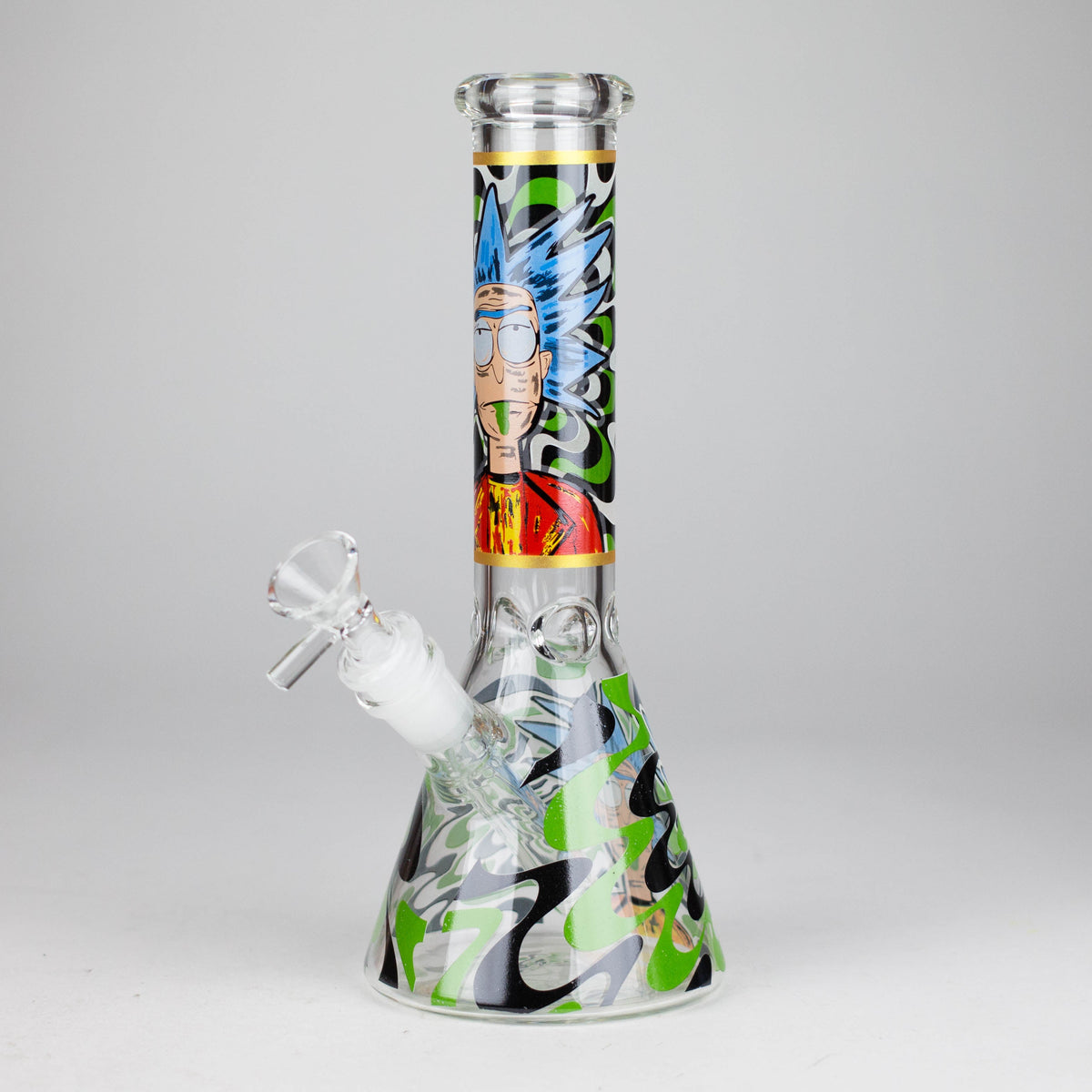 Green Rick And Morty Glass Beaker Bong Online