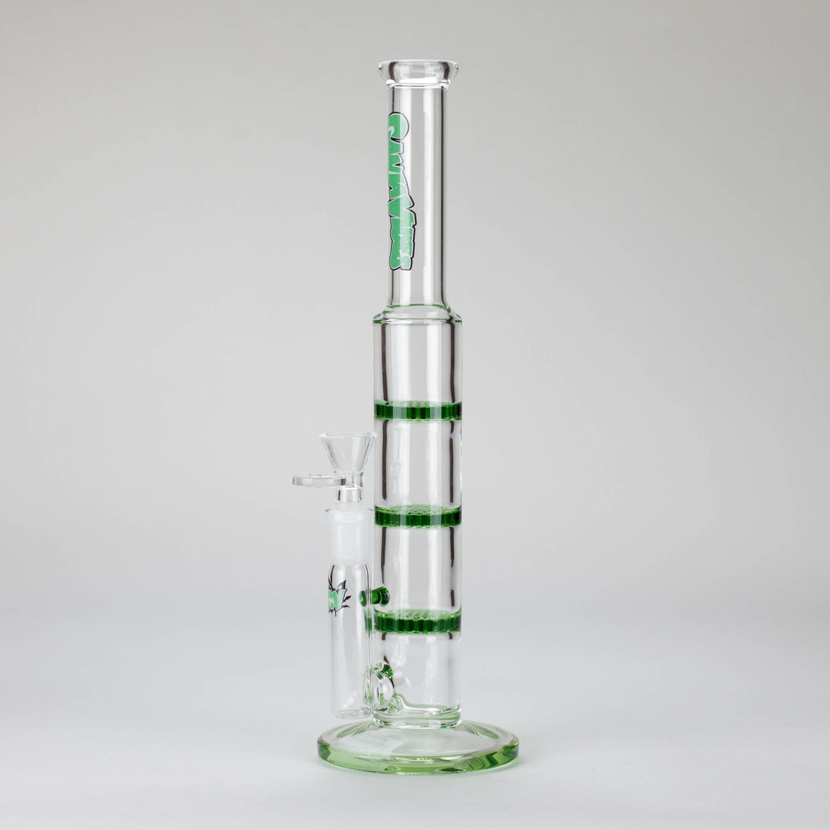 Ganjavibes Triple Honeycomb Perc Bong in Green