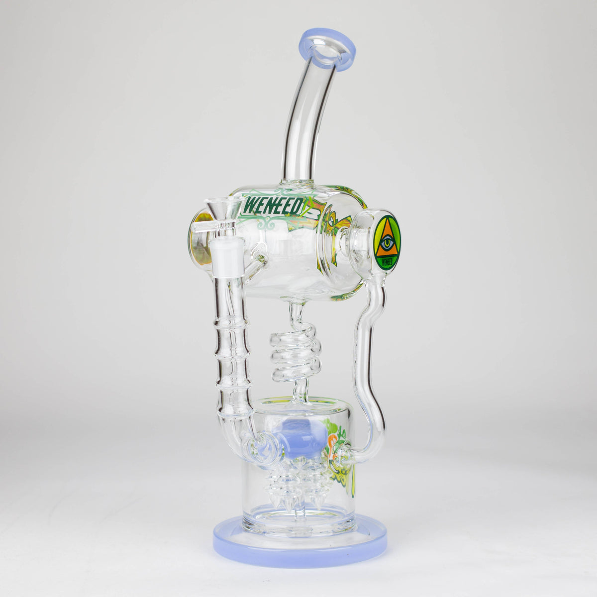 WENEED Pulse Helix Recycler Bong in Light Blue