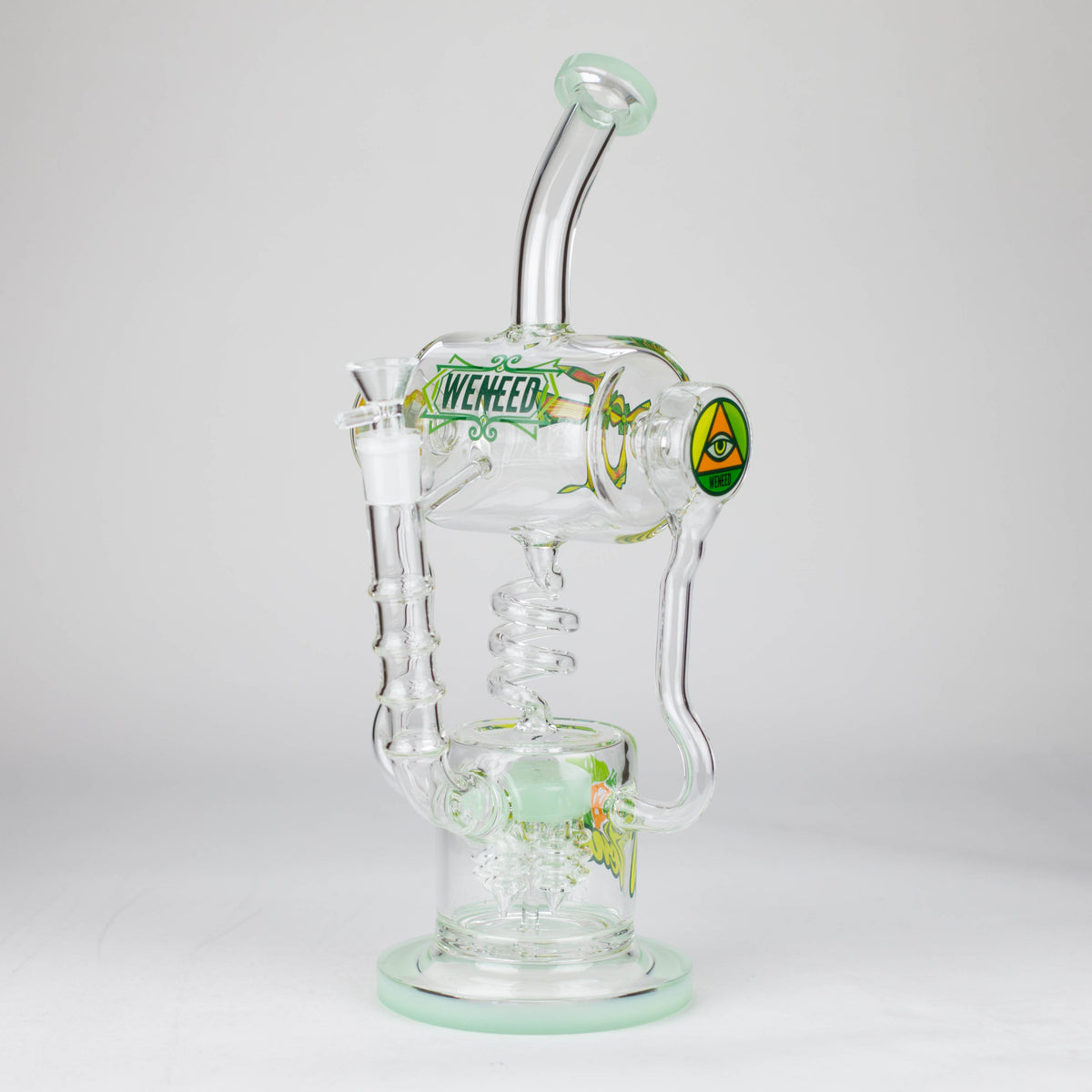 WENEED Pulse Helix Recycler Bong in Light Green