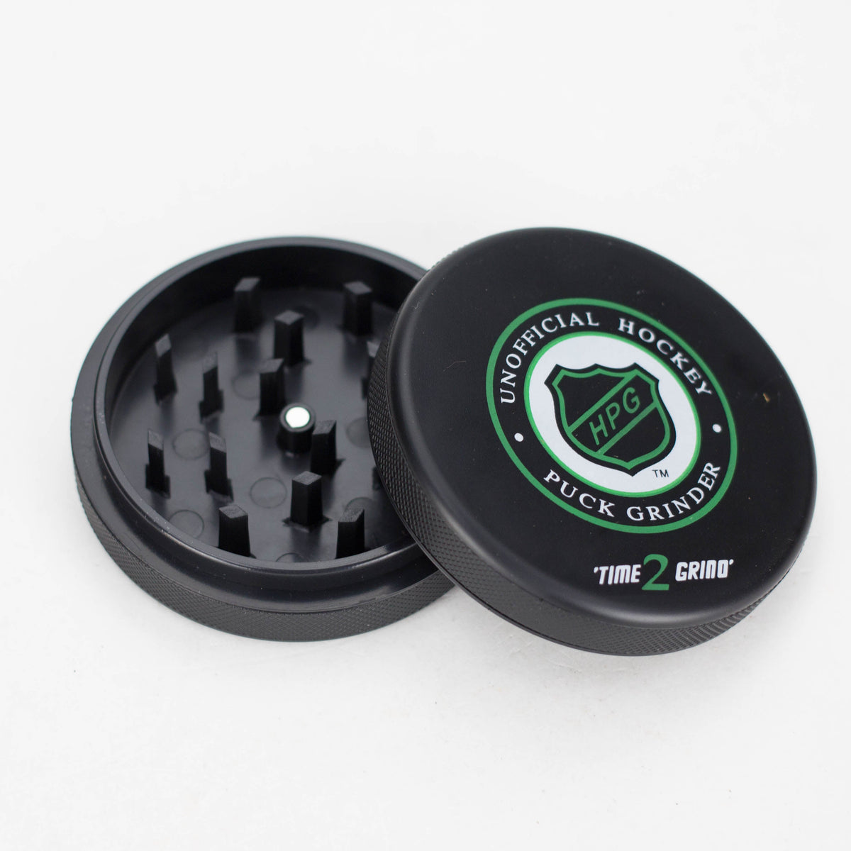 Large Hockey Puck Weed Grinder with Sharp Teeth