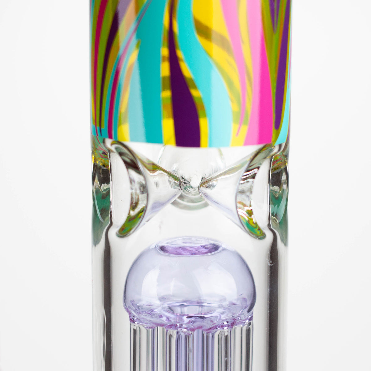 Ice notches in the Infyniti 14 inch Untamed Jellyfish Perc Beaker Bong