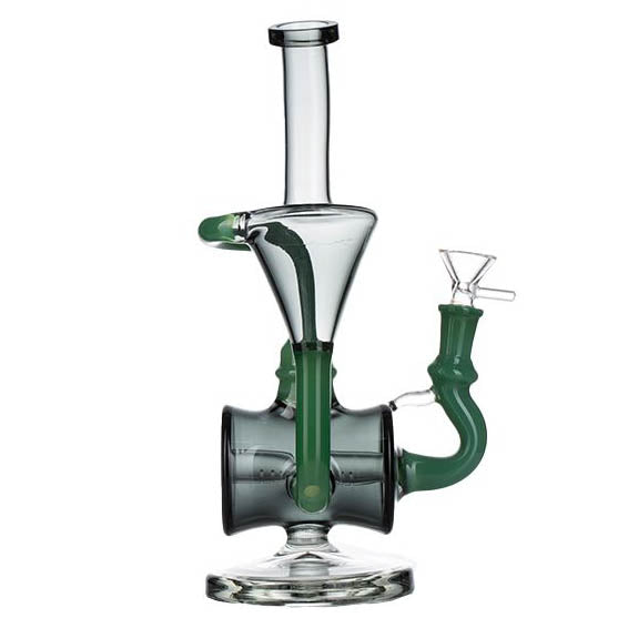 11 Inch Jade Green Triple Recycler Bong