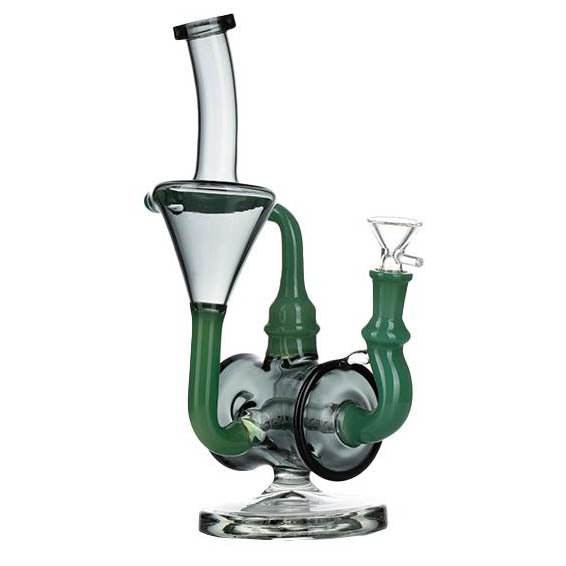 Jade Green Triple Recycler Bong