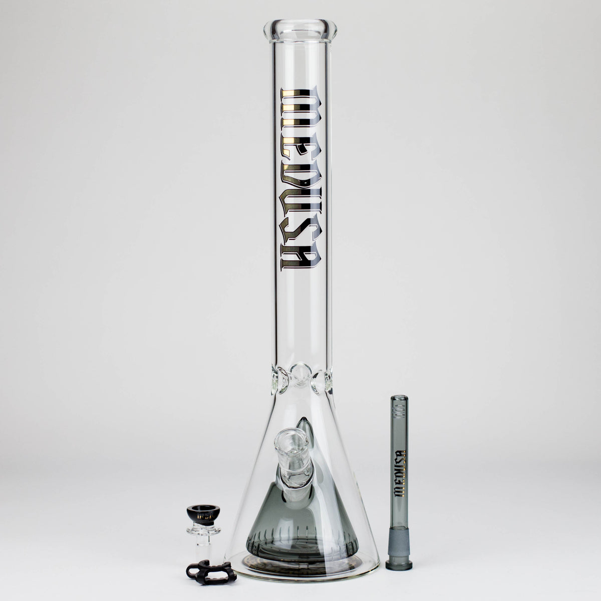 Medusa Big Beaker Bong With Cone Perc in Black