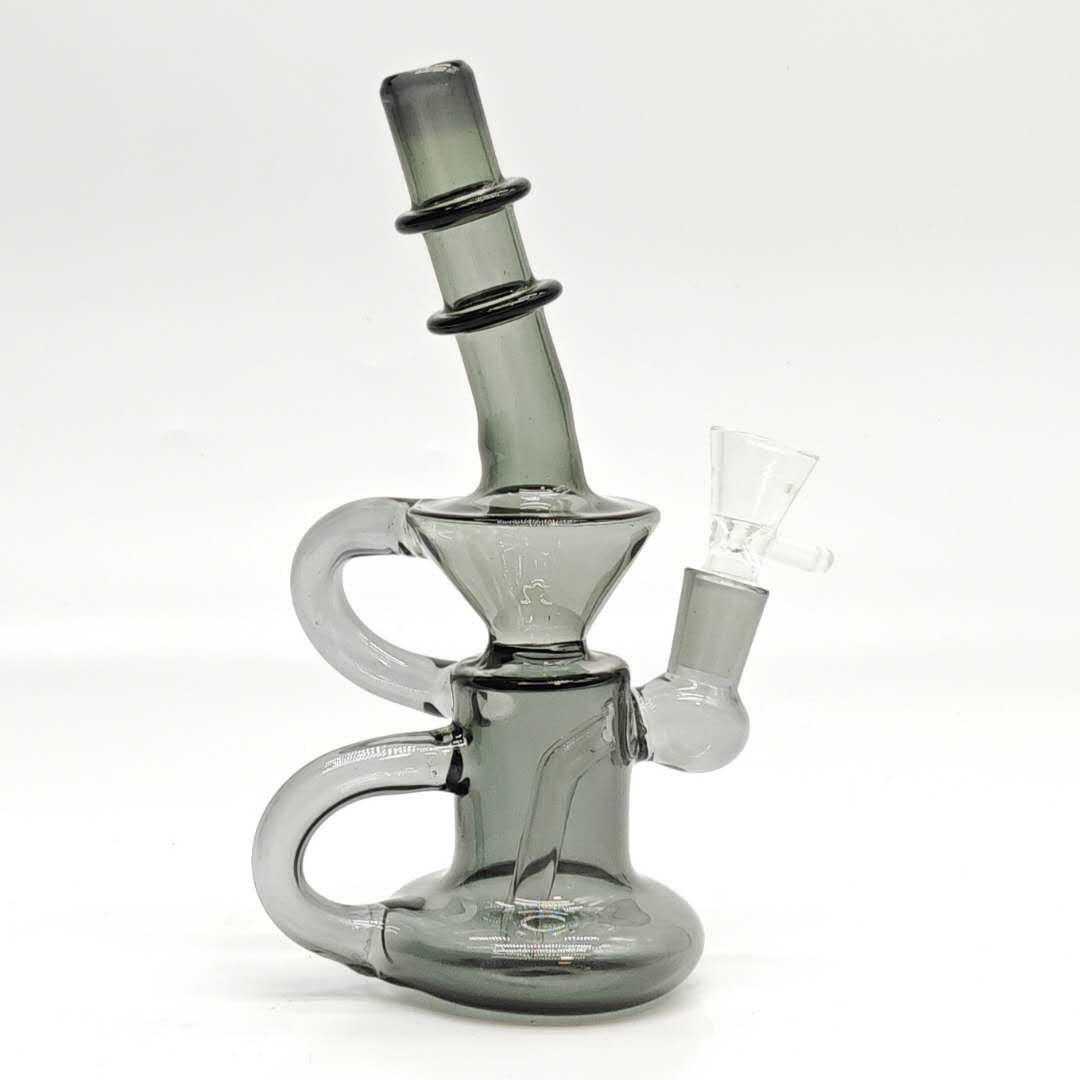 8 Inch Mini Circ Perc Recycler Bong