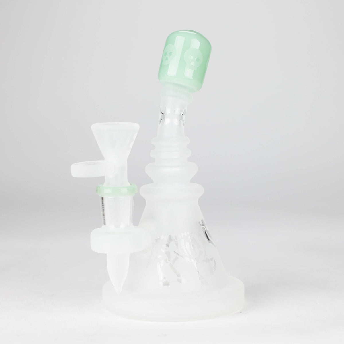 6 Inch Mini Ghost Bong in Green