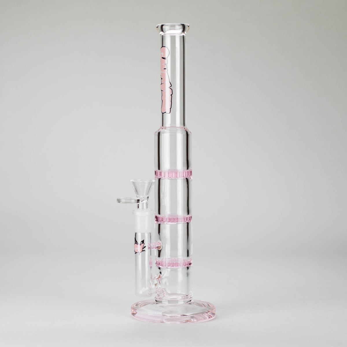 Ganjavibes Triple Honeycomb Perc Bong in Pink