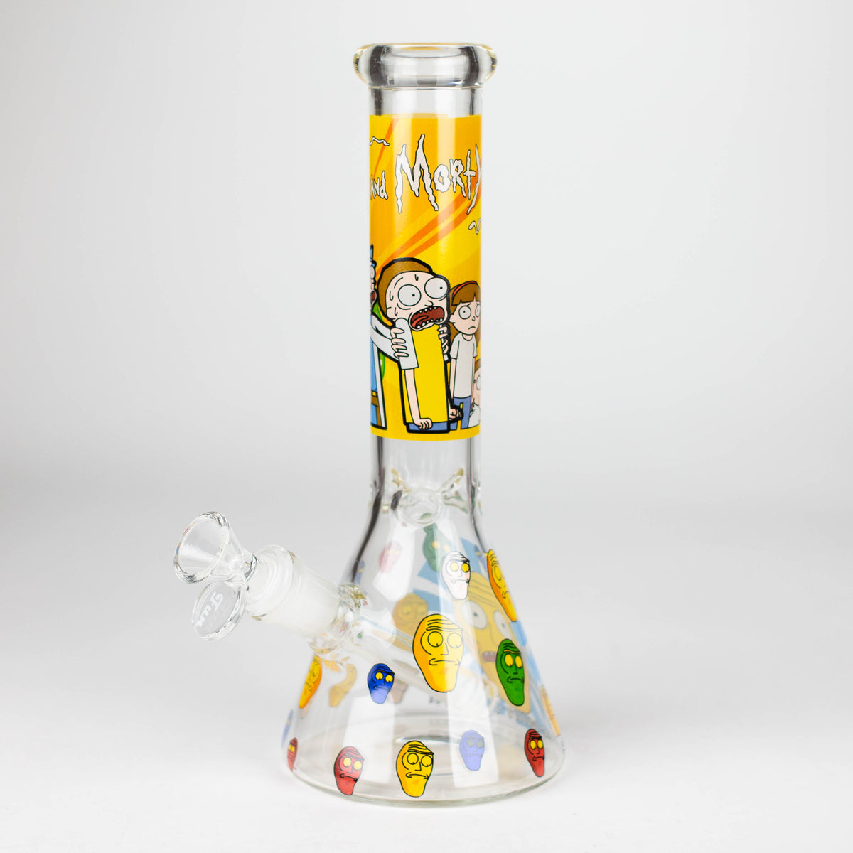 10-Inch Rick and Morty Classic Beaker Bong with a Morty Design