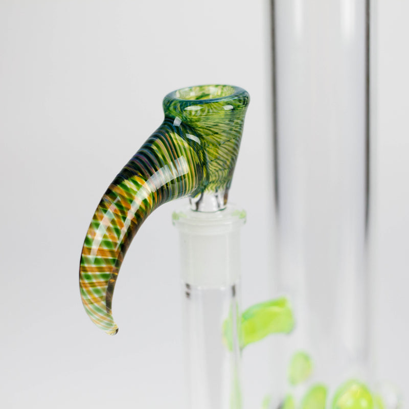 Custom Horned Bowl Piece for the Shine Glassworks Beautiful Straight Tube Bong