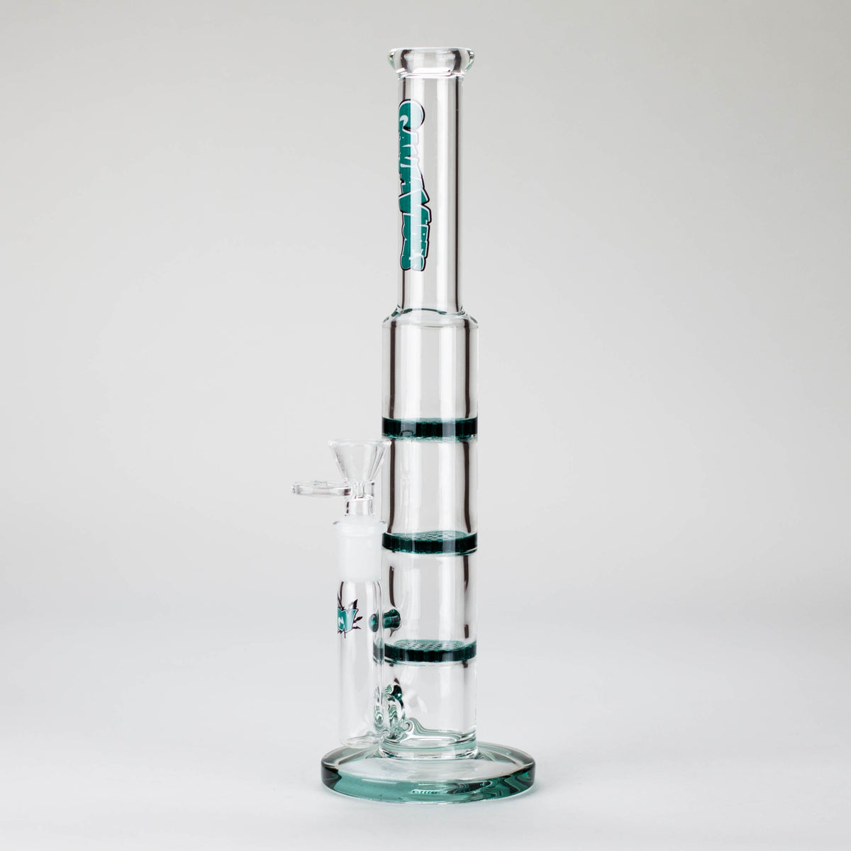 Ganjavibes Triple Honeycomb Perc Bong in Teal