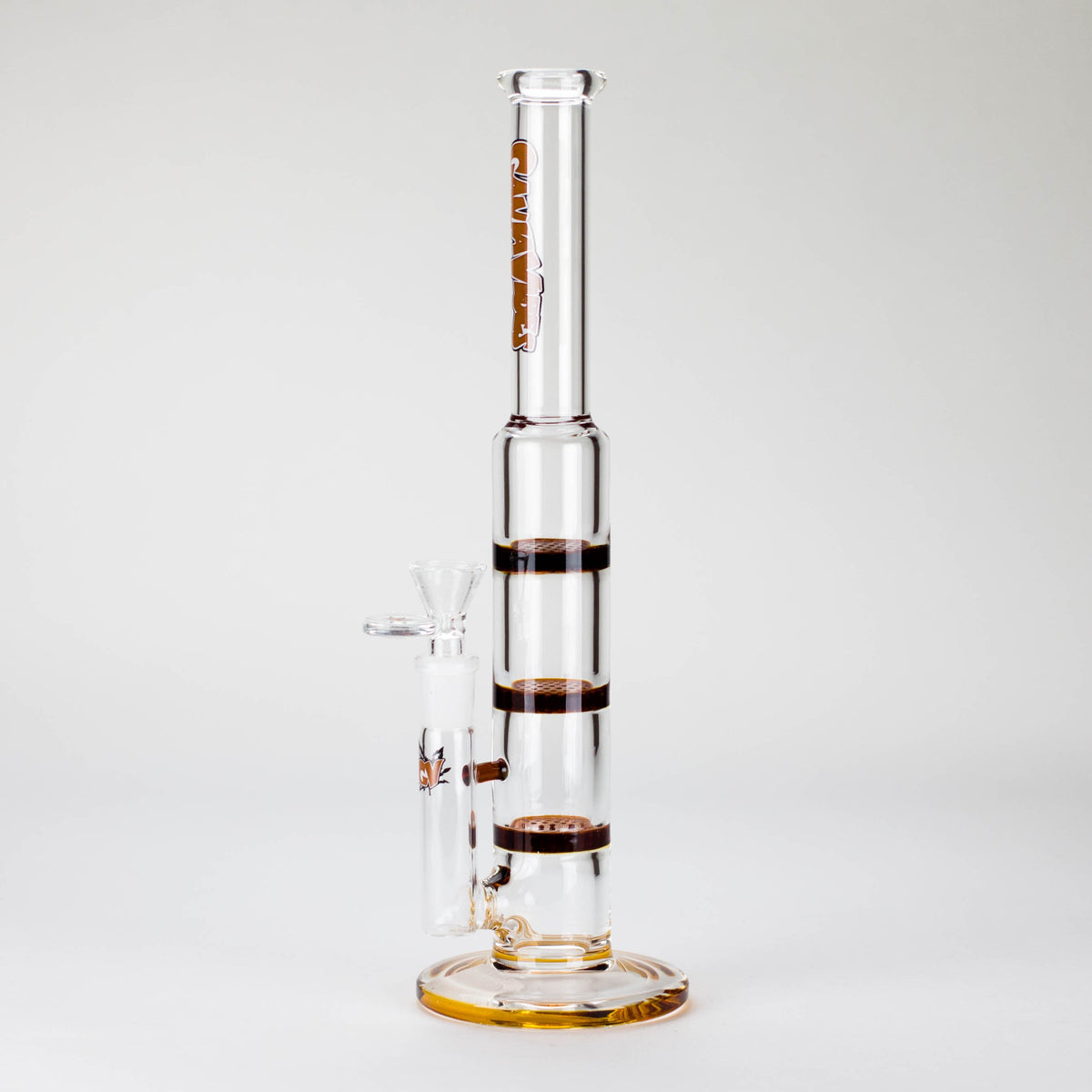 Ganjavibes Triple Honeycomb Perc Bong in Amber