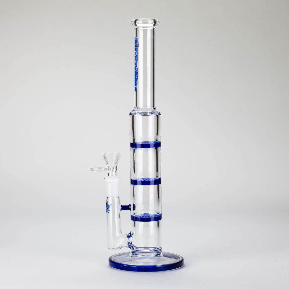 Ganjavibes Blue Triple Honeycomb Perc Bong
