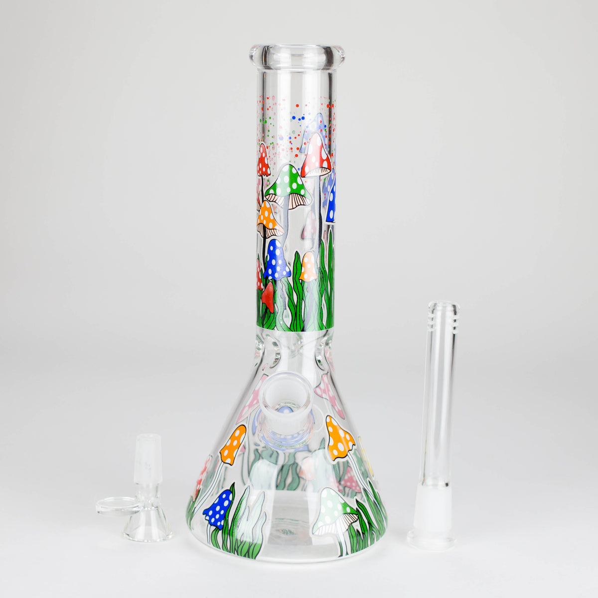 Tripping Balls Glass Beaker Bong in 10 Inches