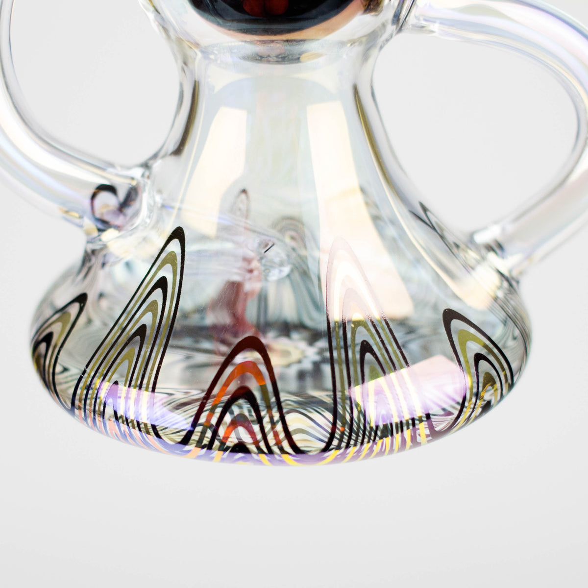 Base of the Trippy Glass Premium Recycler Dab Rig
