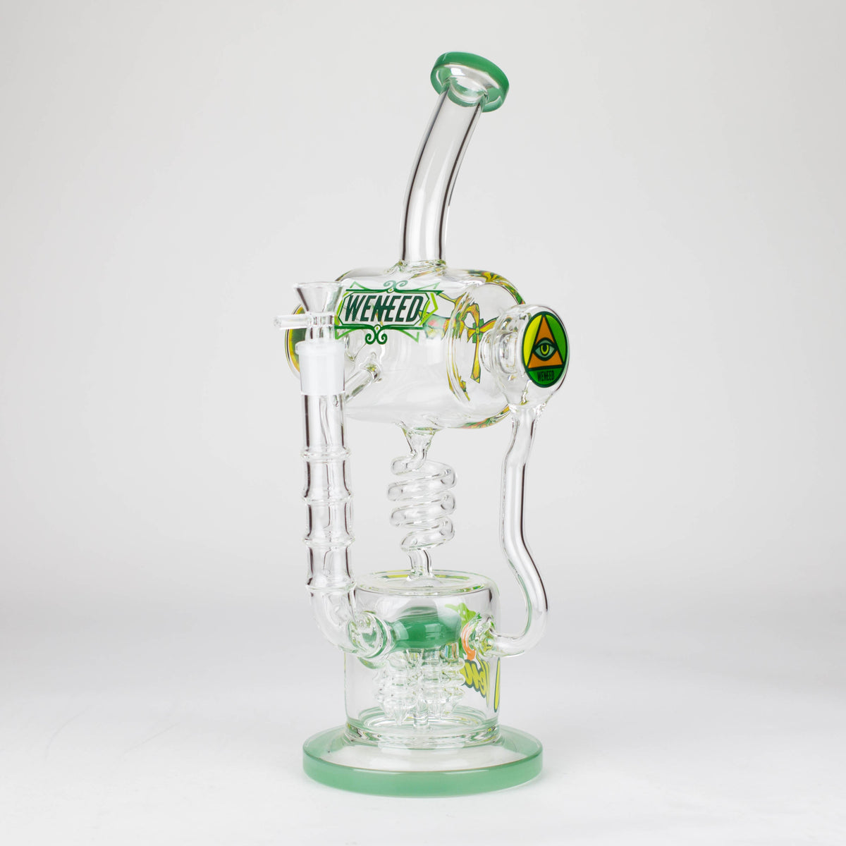 WENEED Pulse Helix Recycler Bong in Green