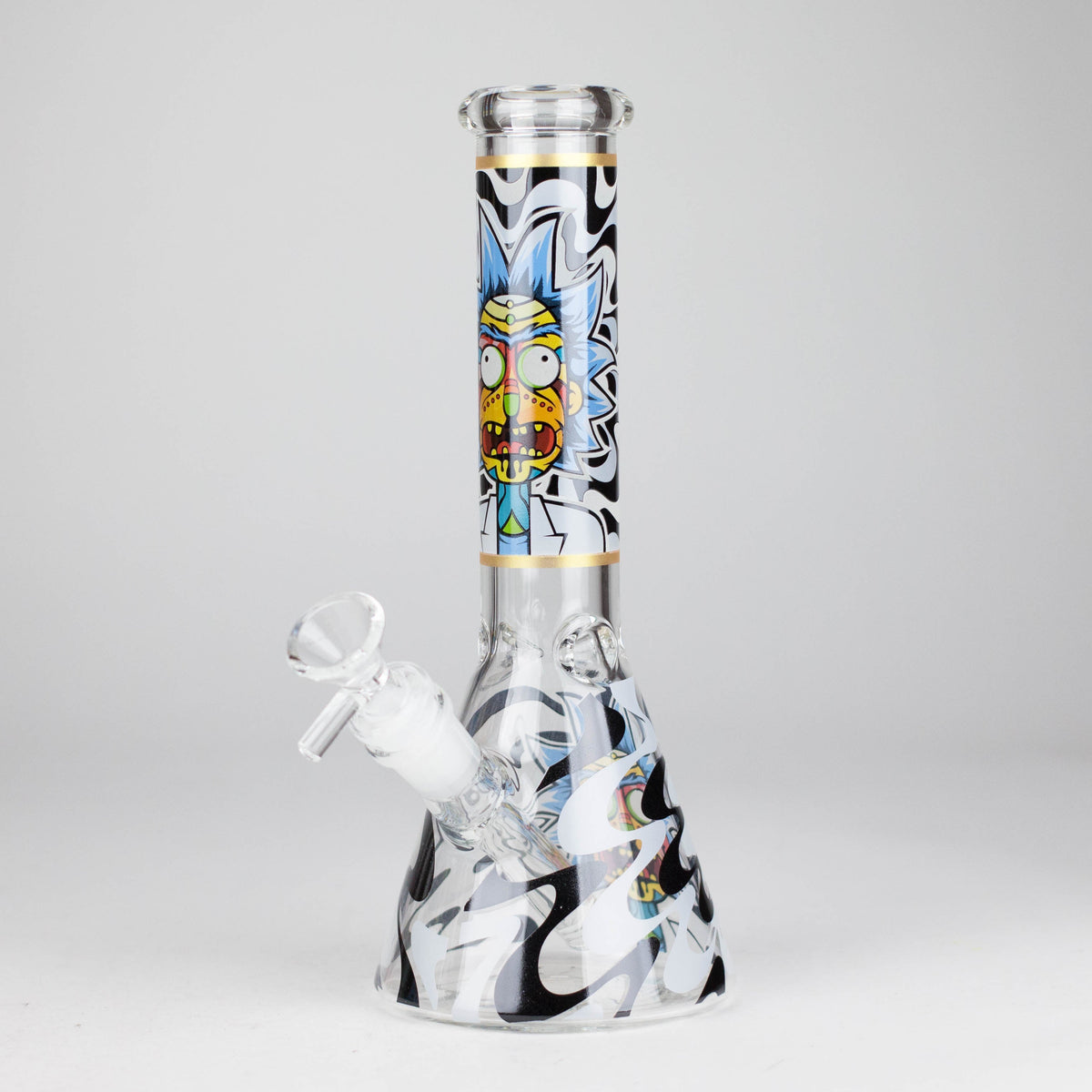White Rick And Morty Glass Beaker Bong Online