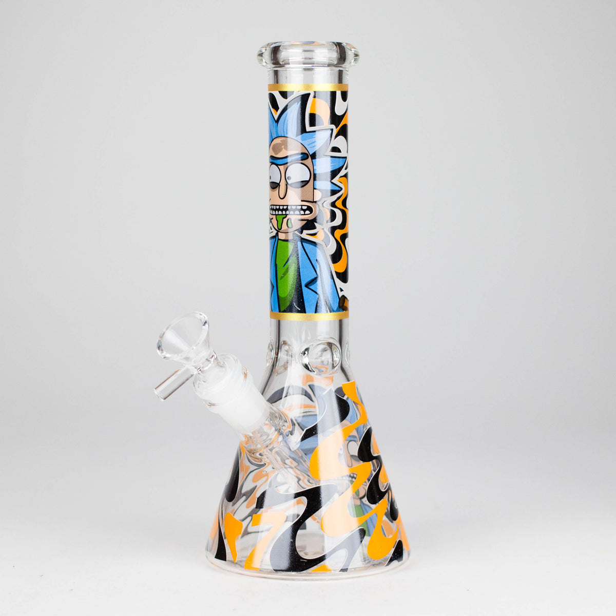 Yellow Rick And Morty Glass Beaker Bong Online