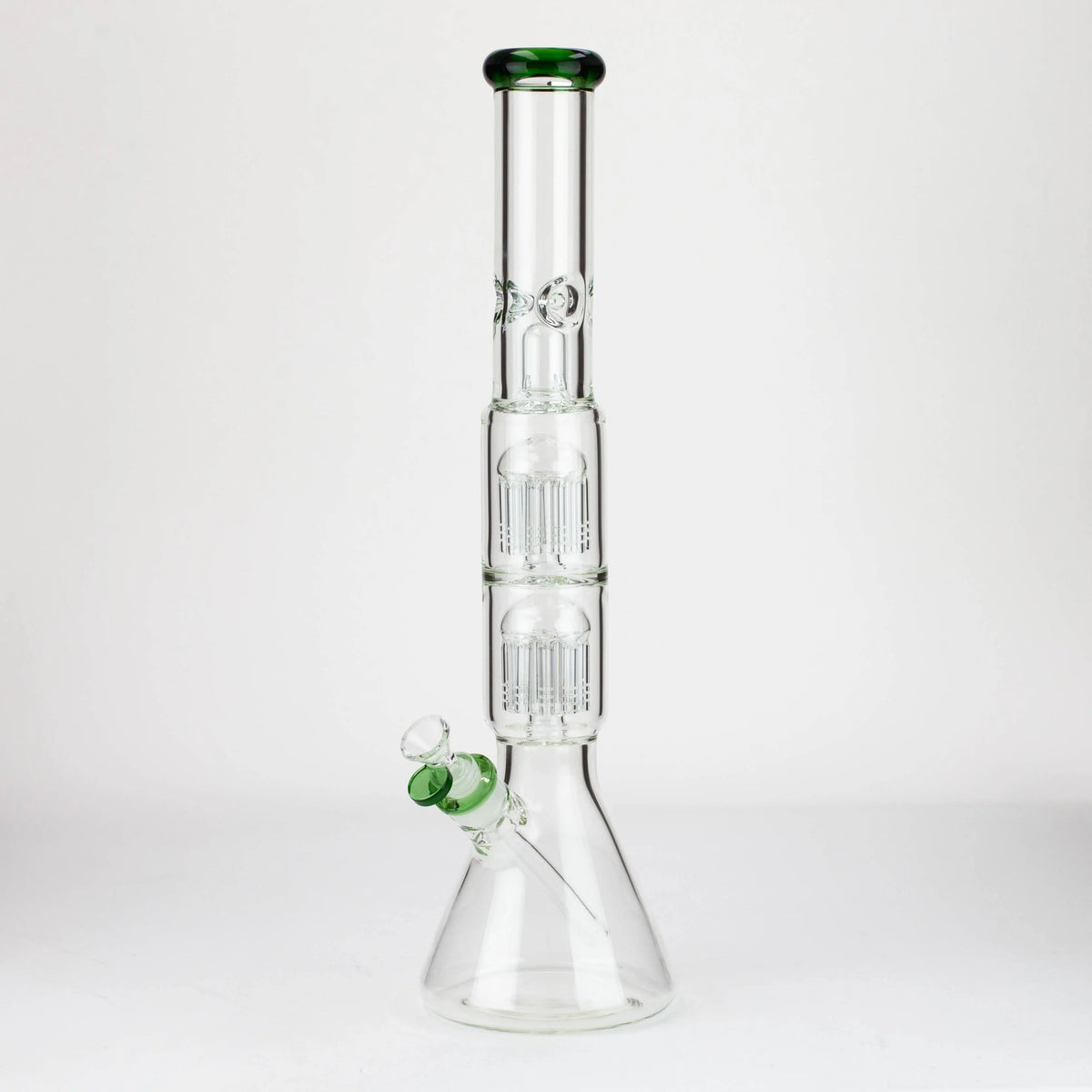 19" Dual 8 Arm Percolator Bong in Light Green