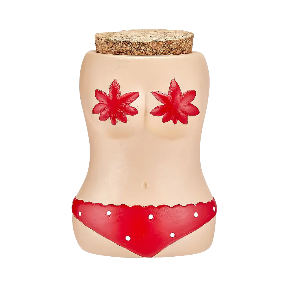 bikini stash jar for weed