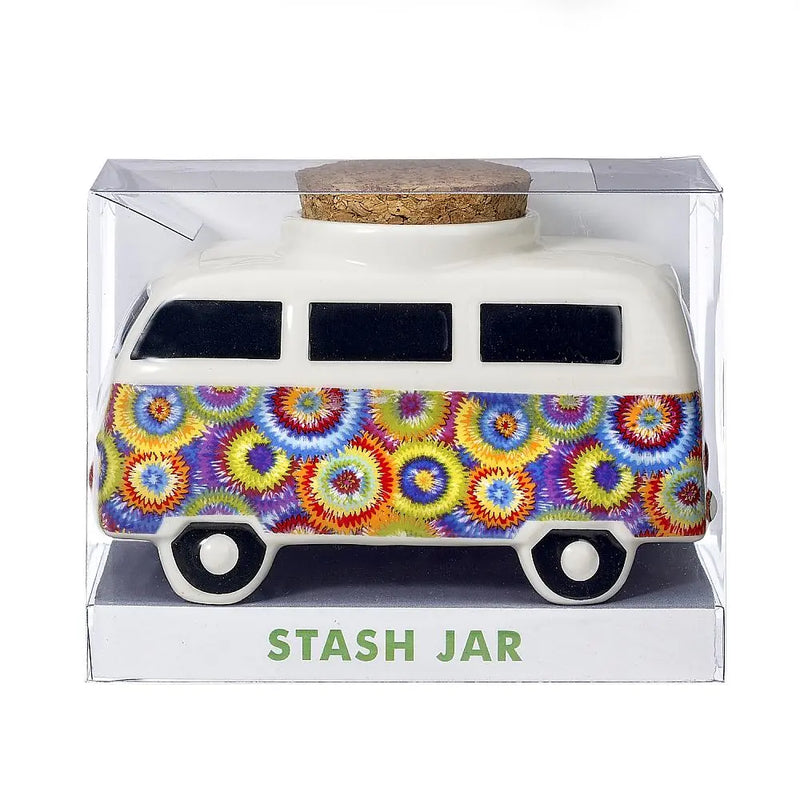 Funny Hippie Bus Stash Jar