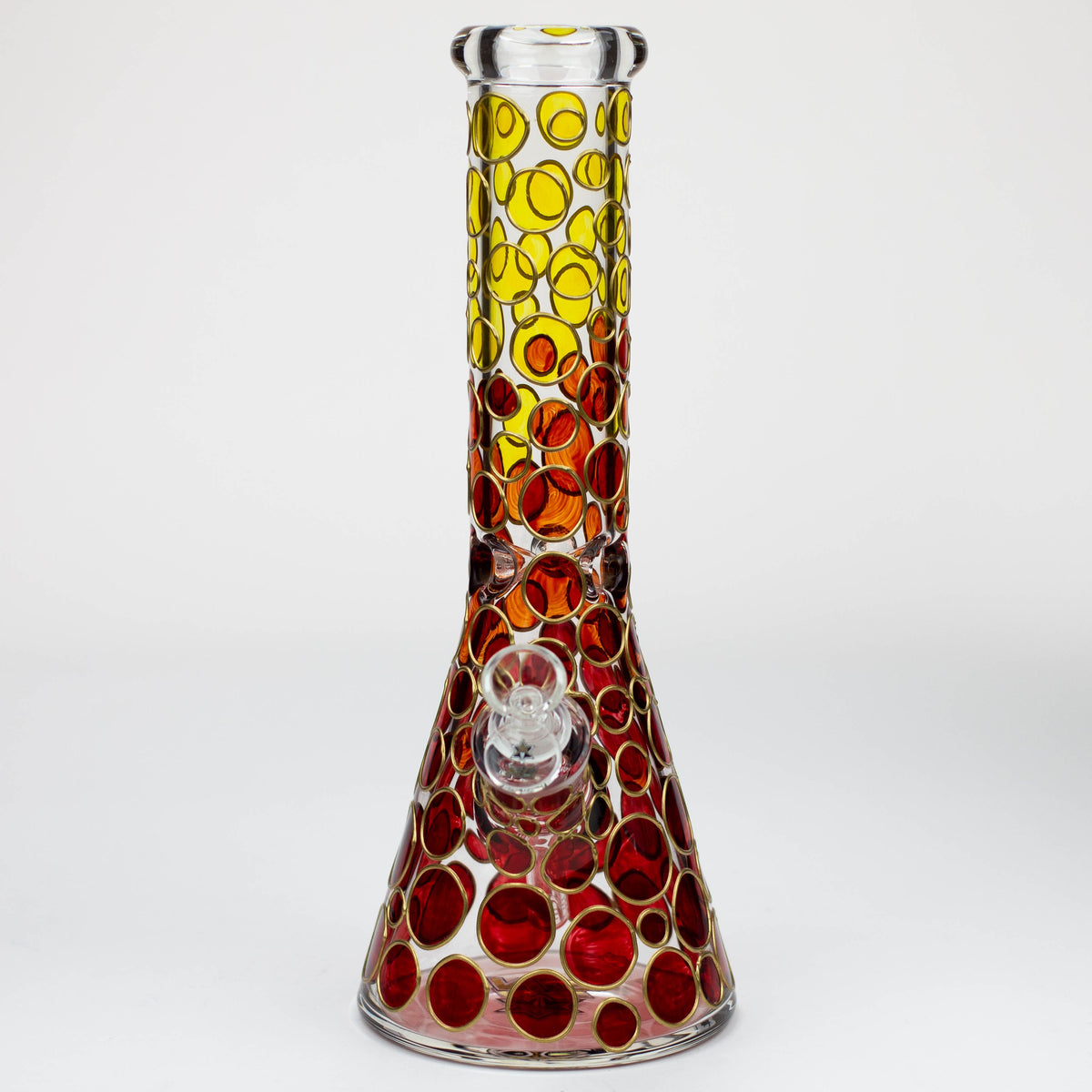 Front View of the 13 inch Nice Glass Monkey Pox Beaker Bong