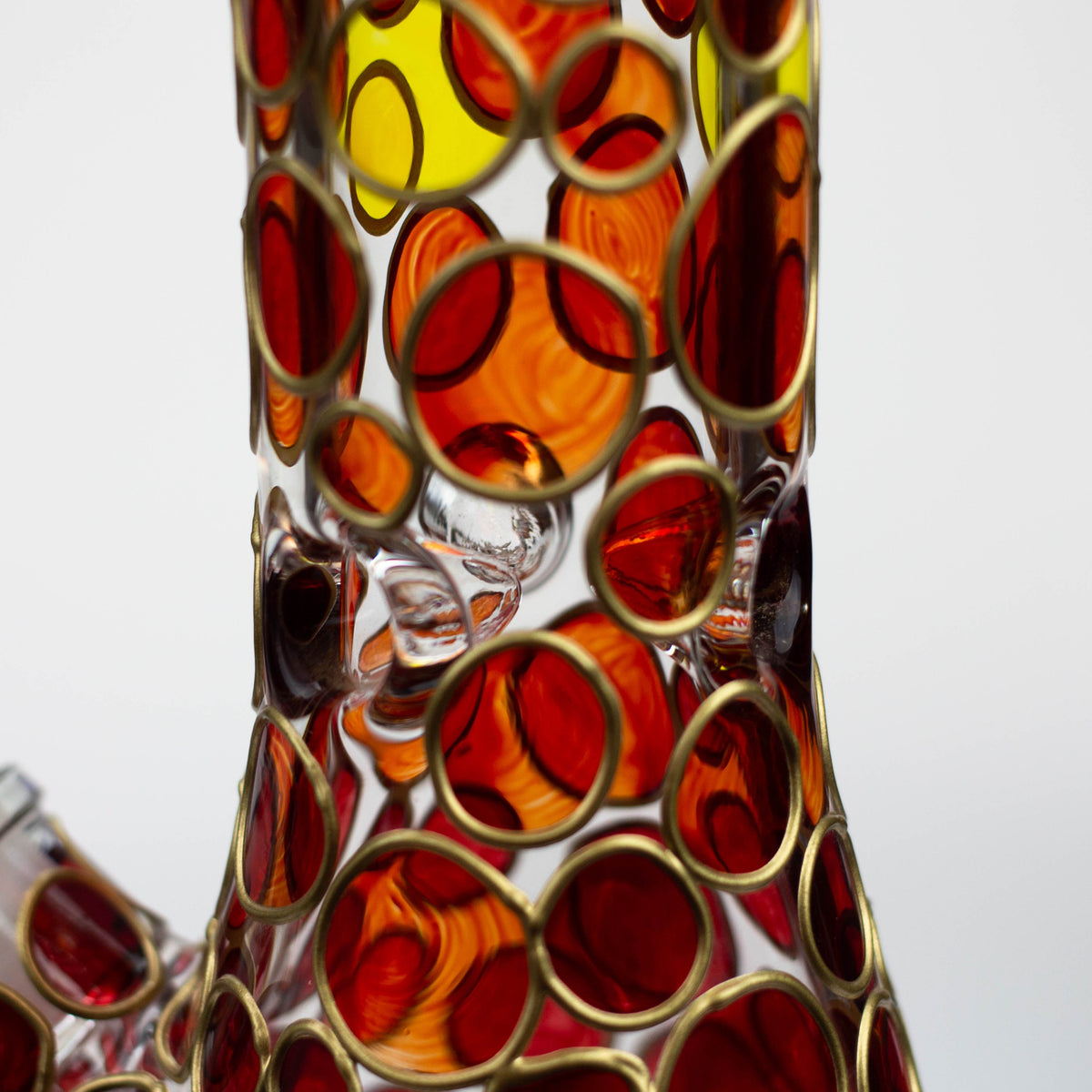 Ice notches in the Nice Glass 13 inch Monkey Pox Beaker Bong