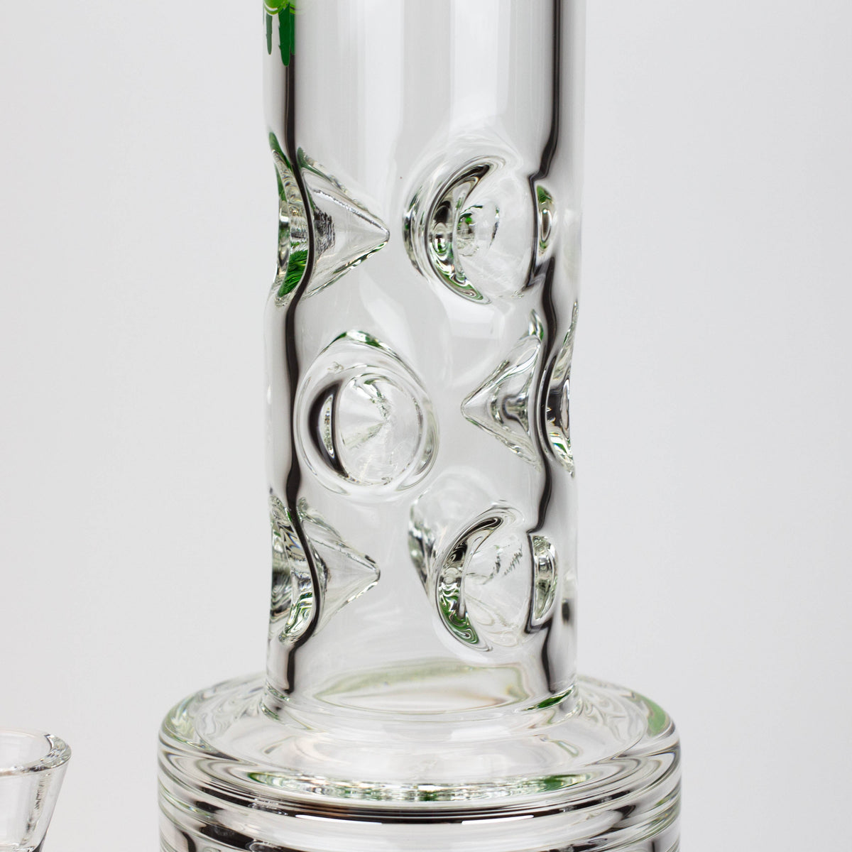 18 inch H2O Glass Bong With 9 pinched ice catcher