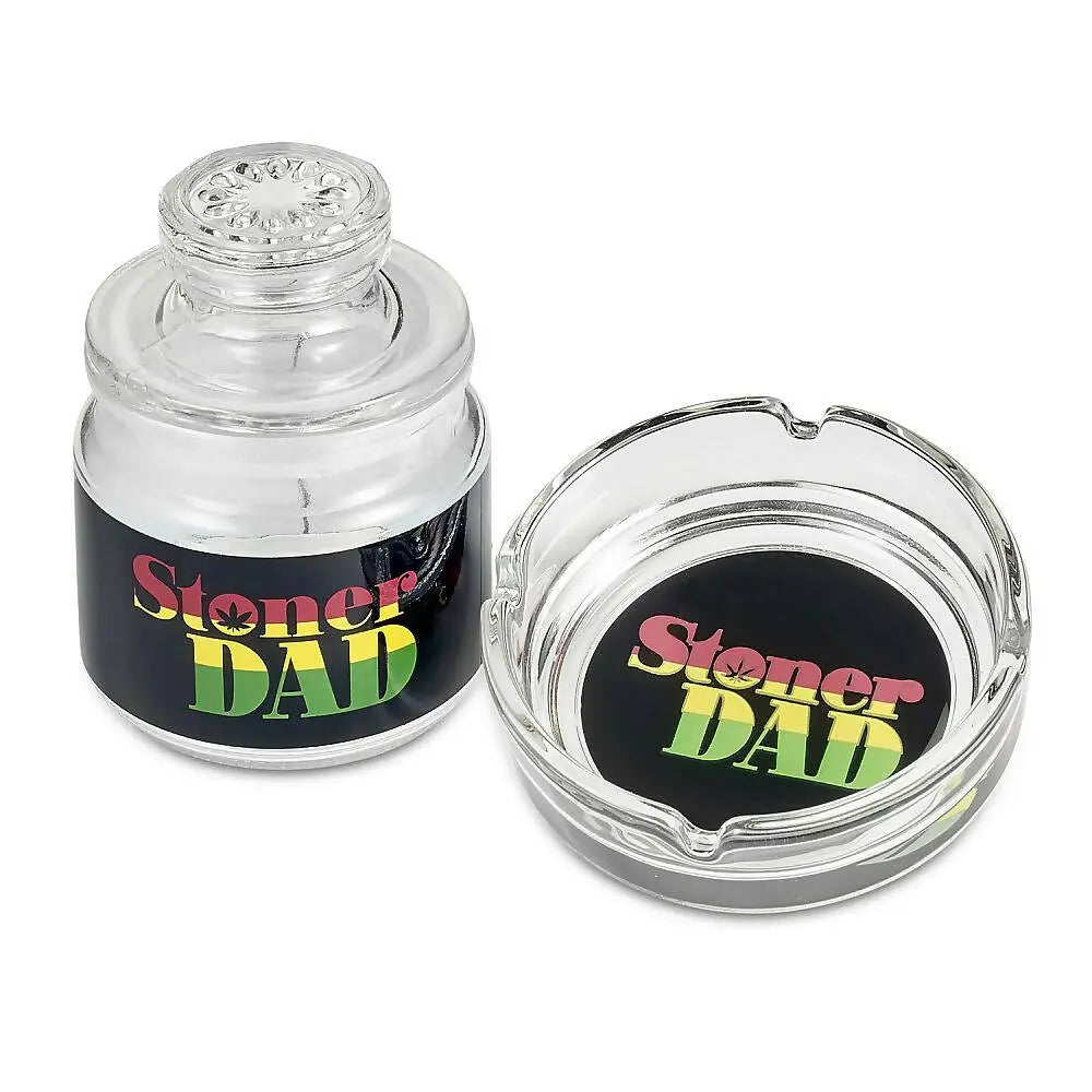 Stoner Dad 420 Gift Set with Ashtray And Stash Jar