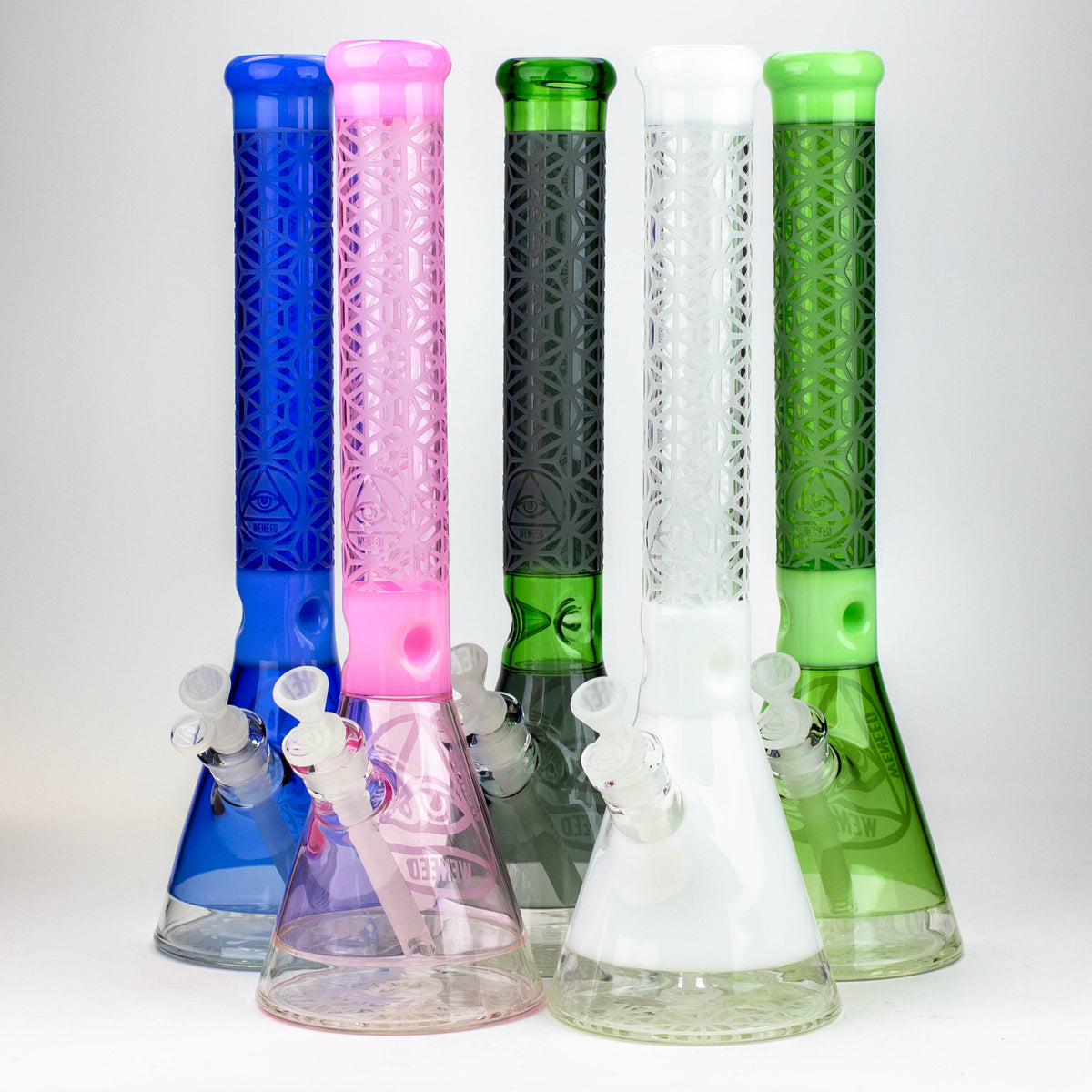 WENEED- 18 Inch Lattice Web Beaker Bong