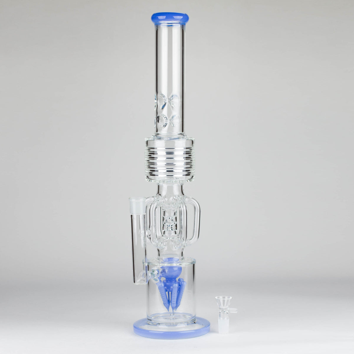 Glass Recycler Bong with Spider Percolator and Diffuser in 20 Inches