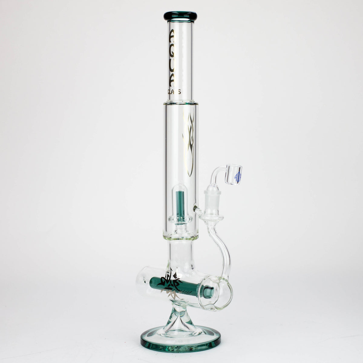 AQUA 21 inch Dab Rig Hybrid with Showerhead Percolator with Quartz Banger and Bowl Piece