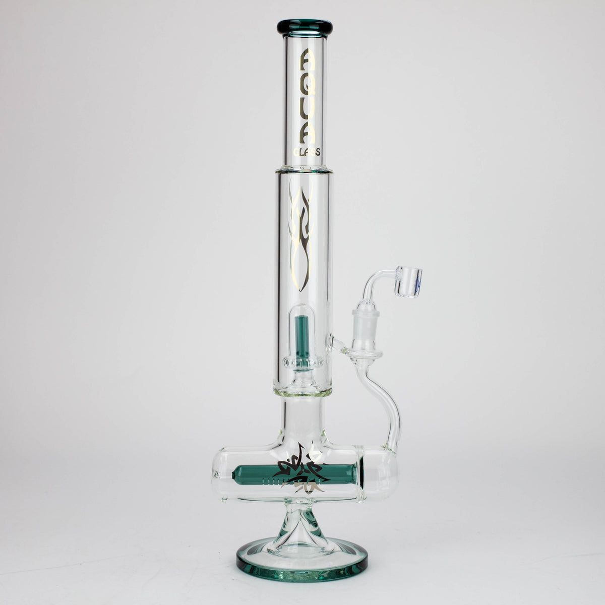 AQUA 21 inch Dab Rig Hybrid with Showerhead Percolator in green